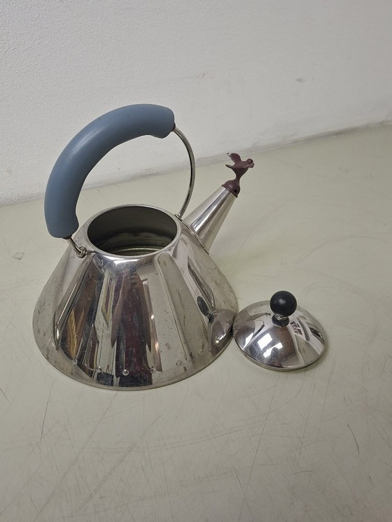 Image 1 of Set Alessi - Bollitore a fischietto con uccellino, brocca per l'acqua e contenitore per la conservazione