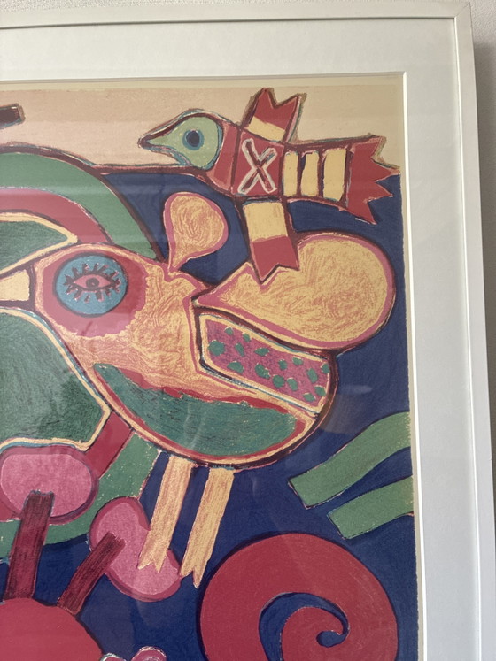 Image 1 of Colorful screen print “Cobra” by Corneille from 1988