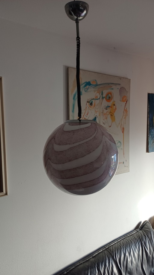 🤩 ZELDZAME VINTAGE PAARSE KROONLUCHTER