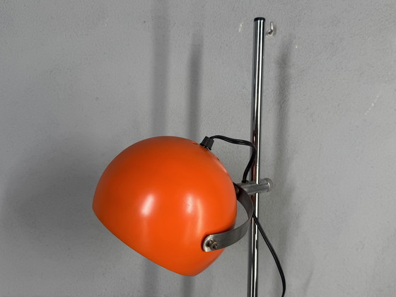 Image 1 of Vintage oranje vloerlamp in space age stijl