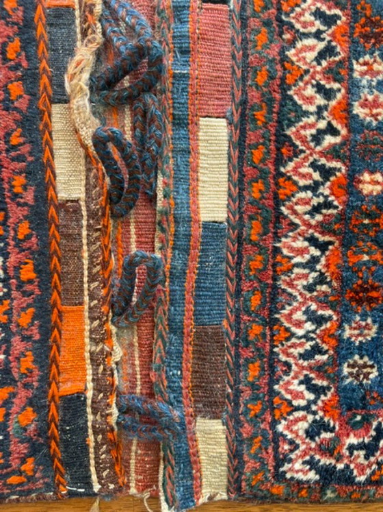 Khorjin Persiano Antico (Borsa da Cammello) c.1900, Koerdische of Bakhtiari stammen in Perzië, Tappeti, Lana (foto 4 di 5)