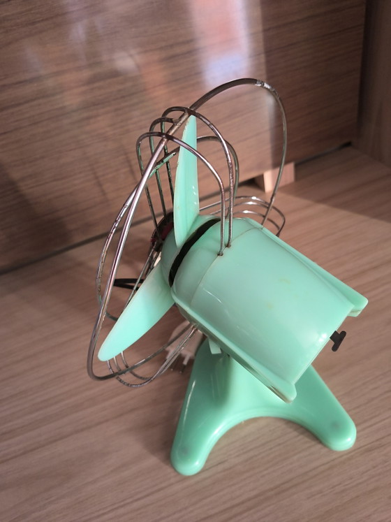 Ventilateur Vintage BJM Made in Italy Années 50/60 Vert Menthe – Objets déco, Metal, Plastic (photo 5 of 8)