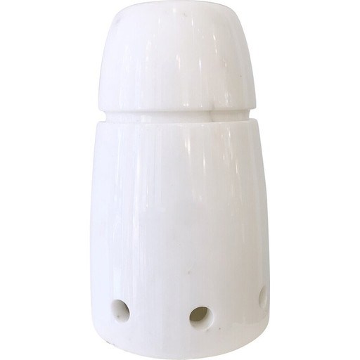 Vintage white marble lamp, Italy 1970s