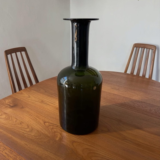 Large vase by Otto Brauer, 1960, Holmgaard, Glass, Green (photo 2 of 6)