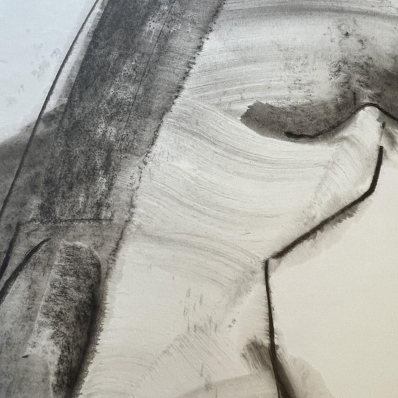 Georges (géo) De Vlamynck, Femme Nue Abstraite, Fusain Encre Craie sur Papier Mouillé – Peintures et dessins (photo 3 of 17)