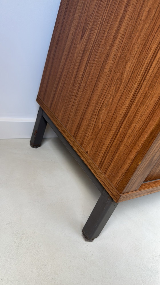 Image 1 of Vintage wooden sideboard with tambour doors