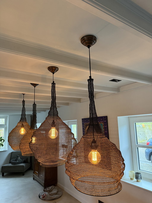 Set of 5 pendant lamps