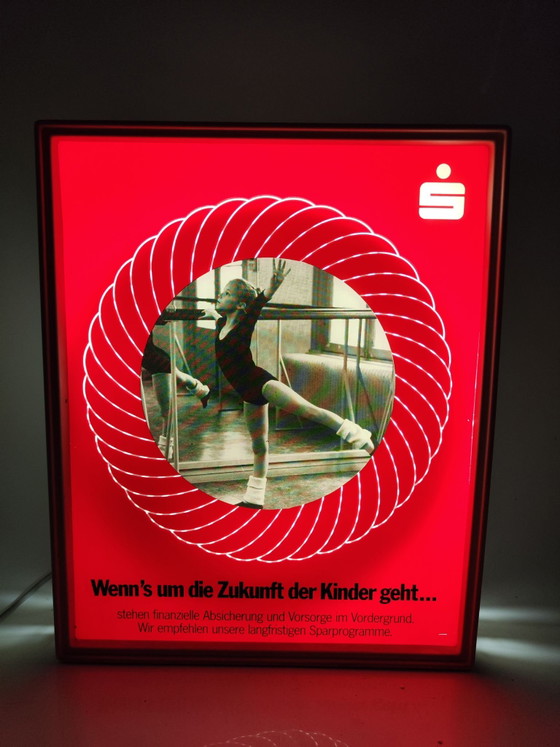 Insegna luminosa vintage / Sparkasse / Pubblicità, Oggetti decorativi, Metallo, Plastica, Rosso (foto 3 di 10)