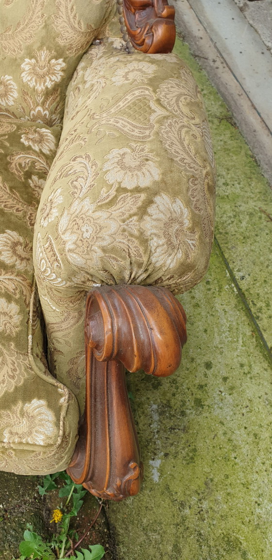 Image 1 of Italiaanse barok bank met fauteuils 