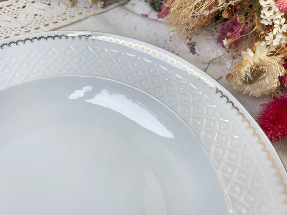 BAVARIA Gilded White Porcelain Deep Dish, 'Annabell' Model – Crockery (photo 4 of 7)
