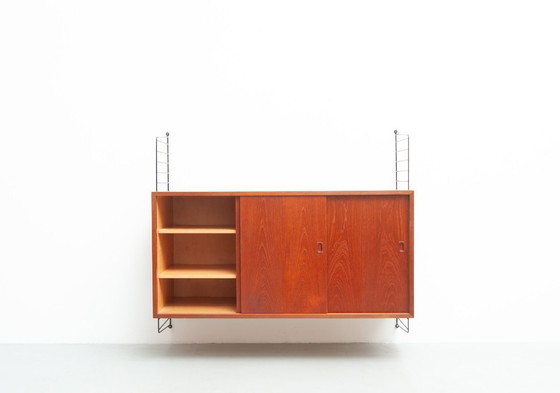 Image 1 of String teak wall sideboard by Kajsa & Nisse Strinning, 1950s