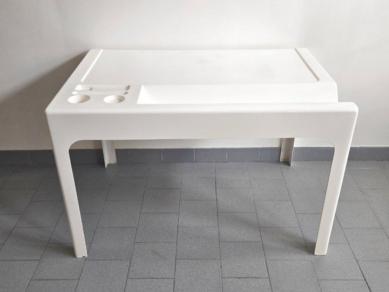 Image 1 of Vintage Ozoo bureau uit de jaren 60 in Space Age-stijl, ontworpen door Marc Berthier en gemaakt van glasvezel.