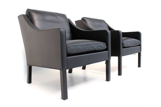 Image 1 of comme neuf ! Original Børge Mogensen for Fredericia Danish Lounge Set, Sofa and 2 Chairs, premium Leather, Oak, RP 31.161 Euro