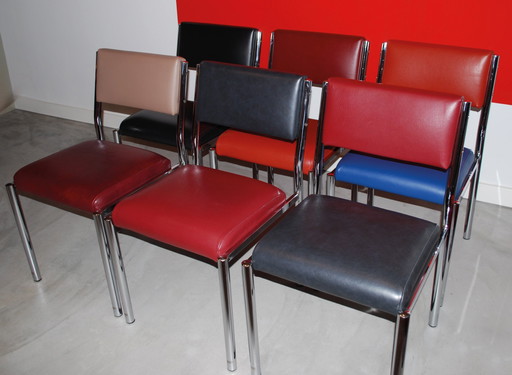 6X Chaises de salle à manger 1970