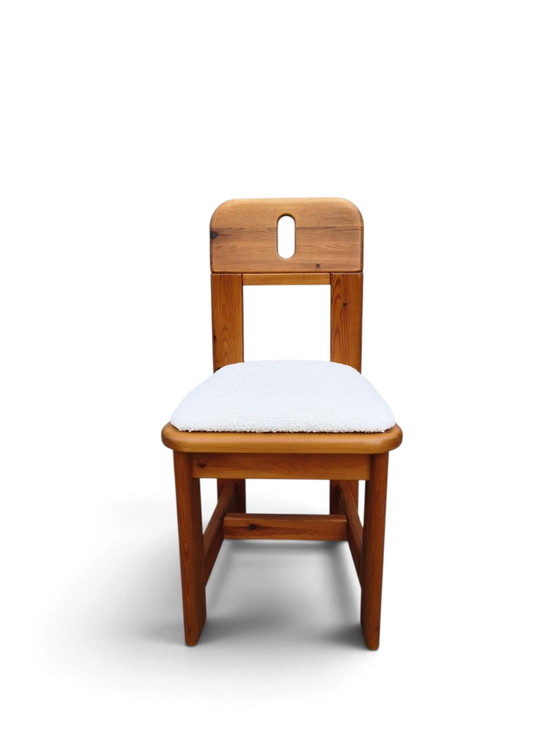 6 rare sedie da pranzo WASA, Tessile, Legno, Blu (foto 7 di 8)