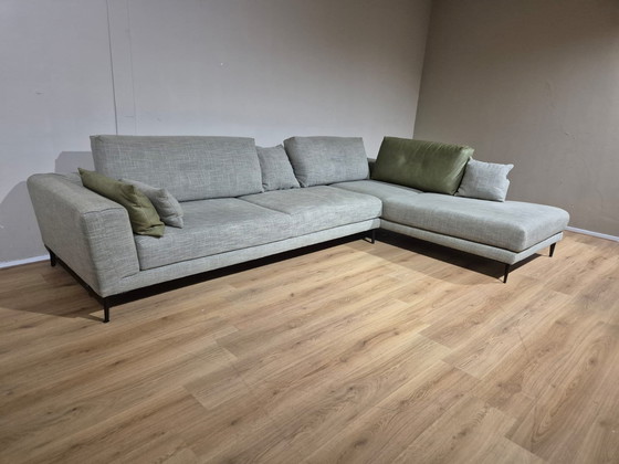 Image 1 of Montel Hampton - Corner sofa - Gray - Green - Fabric - Design