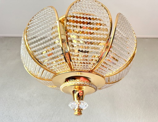Plafón vintage Palwa de cristal
