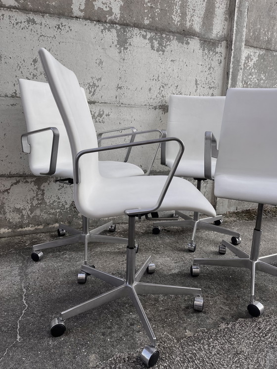 Image 1 of Set di 4 sedie da ufficio Oxford di Arne Jacobsen per Fritz Hansen