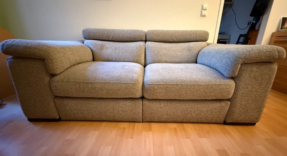 Image 1 of Light grey recliner sofa for sale