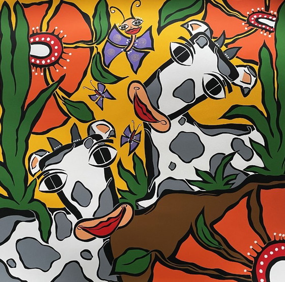 Caja Wong Chung (1972) - Swingin Cows – Lithographs & prints, Paper (photo 5 of 5)