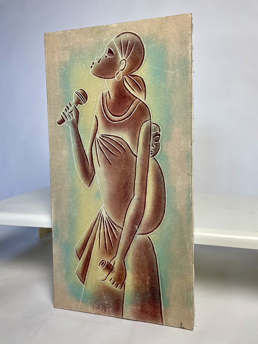 Midcentury African Sand Art