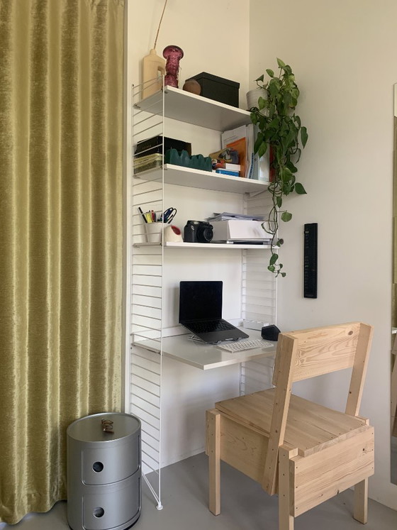 Image 1 of String Furniture wall desk with shelves – white, adjustable