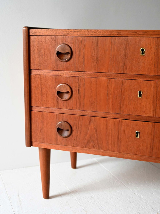 Image 1 of 1950s/60s Scandinavian Teak Chest of Drawers
