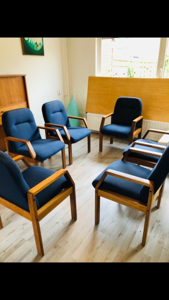 Image 1 of Midcentury fauteuil teak Deens design vergaderstoel 6 stuks 