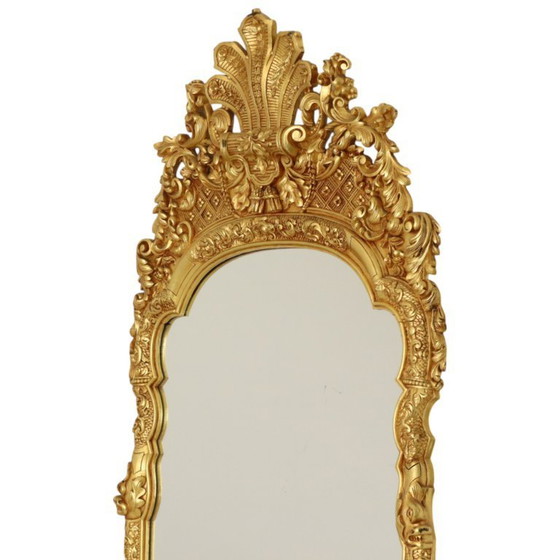 Image 1 of Grote Houten Spiegel Rococo Stijl 124cm
