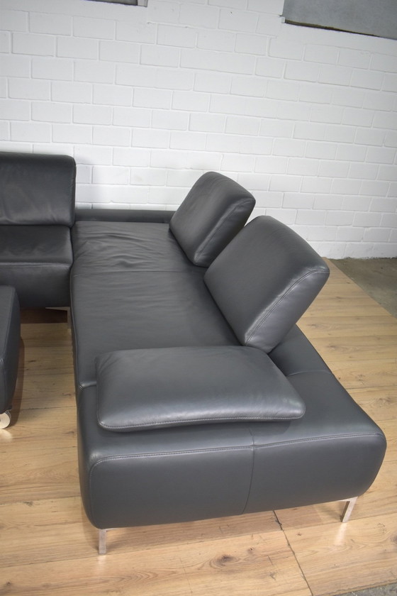 Image 1 of Ledersofa Loop Willi Schillig Mit Hocker Ledercouch Schlafsofa Couch Sofa Ecksofa