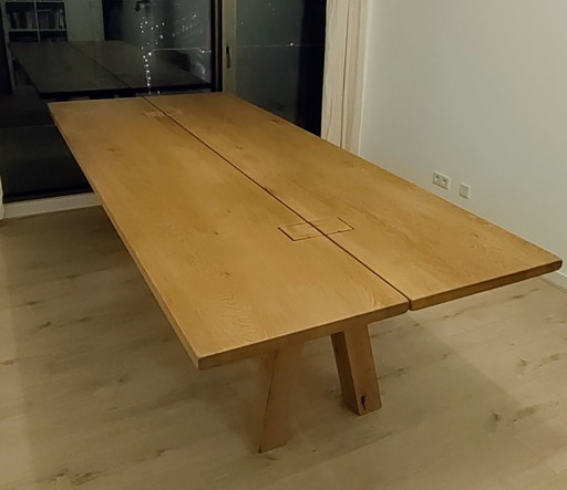 Mesa de roble de 120 x 280 x 4