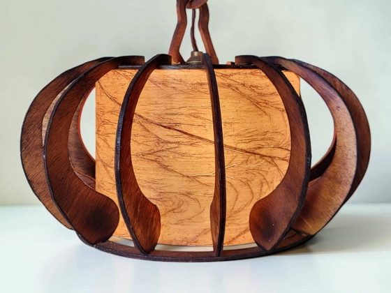 Lámpara Colgante Escandinava Años 70 – Lámparas colgantes, Wood, Organic Modern (photo 6 of 7)