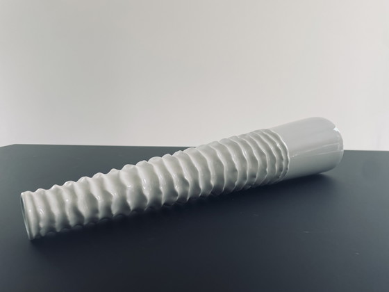 Image 1 of Vaso di design bianco, 45 cm – minimalista – in ceramica