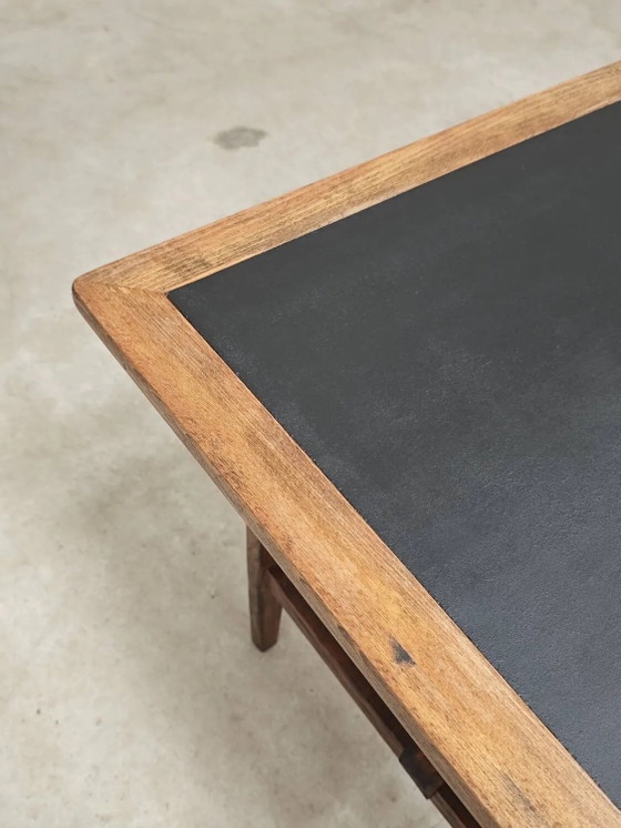 Tavolo pieghevole da officina vintage in rovere con piano nero patinato a mano. – Tavoli da pranzo (photo 13 of 37)