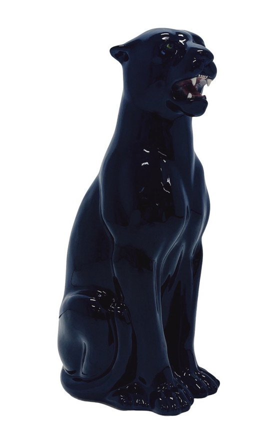 Image 1 of Black Panther Ceramic Statue