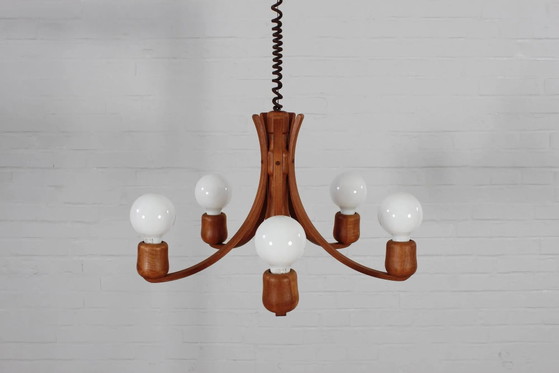 Lampada a sospensione vintage in teak Candela Domus design danese – Lampadari, Legno, Scandinavian (photo 5 of 11)