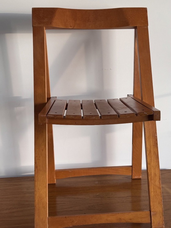Vintage Trieste Folding chair by Aldo Jacober, Italian design 60s, Wood (photo 7 of 9)