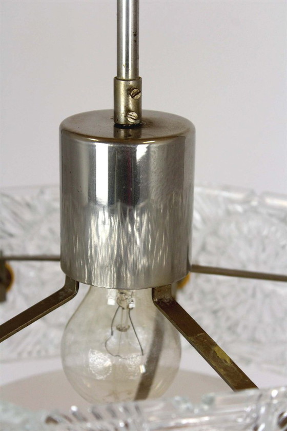 Image 1 of Vintage Sculptural Glass Pendant Lamp attributed to Kamenický Šenov, 1970s