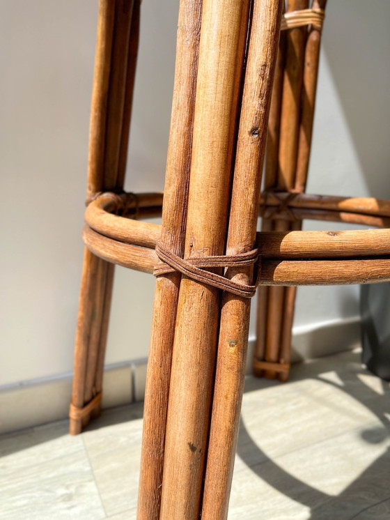 Image 1 of Sgabello da bar vintage in legno curvato, anni '50