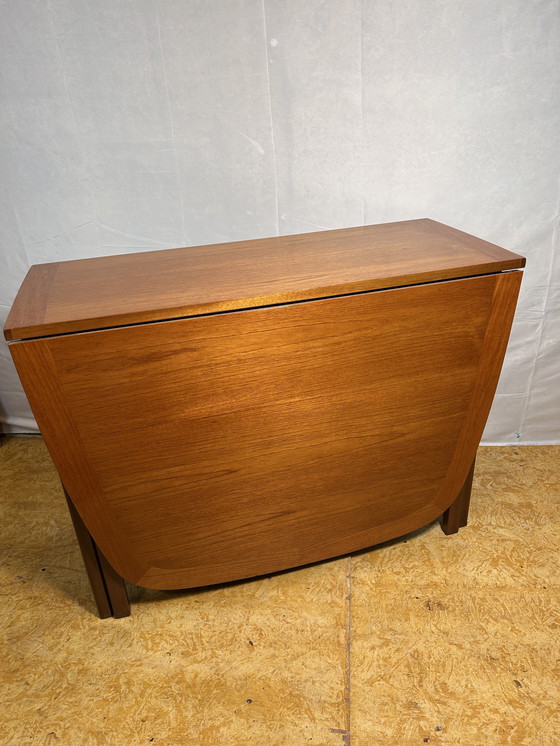 Image 1 of Mid-Century Retro Vintage Teak Drop Leaf Dining Table by McIntosh – 1960–1970  Elegant, Functional, and Space-Saving | Classic B