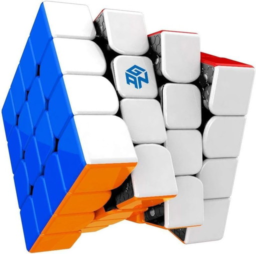 GAN 460 M Cube Puzzle 4x4, Cube Magnétique sans Autocollant, Speedcube avec 96 Aimants/IPG+/ Surface Tactile en Nid d'abeille/An