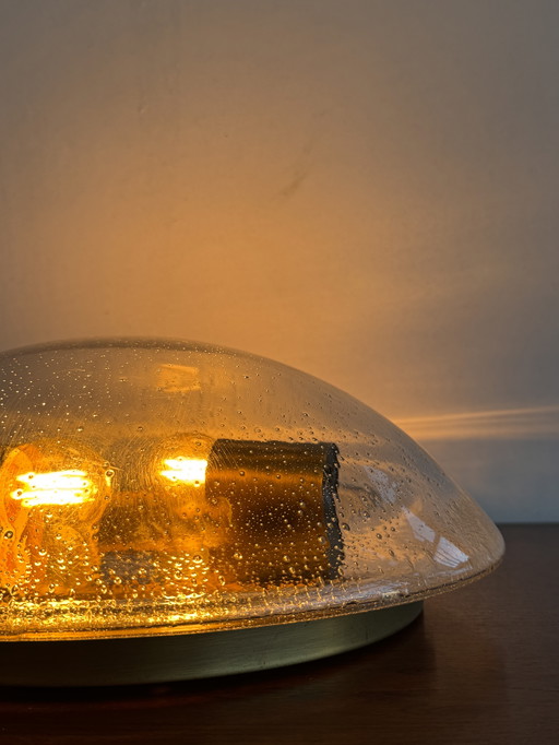 Vintage Bubble Glass Flush Mount Light – Mid-Century Space Age Style