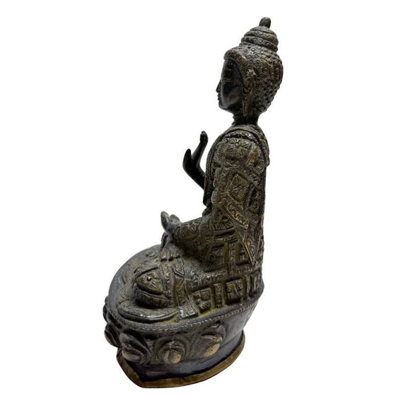 Nepali Fire-Gilded Bronze Buddha Pair – Early 20th Century – Lot 457 – Sculpture (photo 12 of 19)