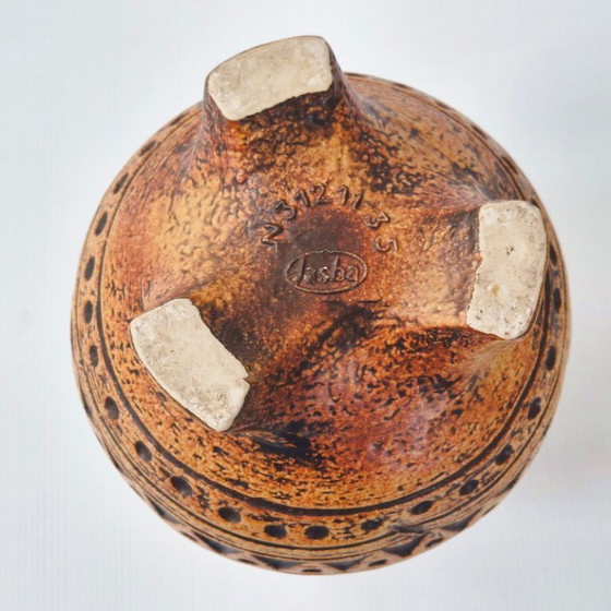 Image 1 of VINTAGE TRIPOD VASE WITH LIZARDS 1960 CERAMIC JASBA 60S 1960S MAYA TIKI