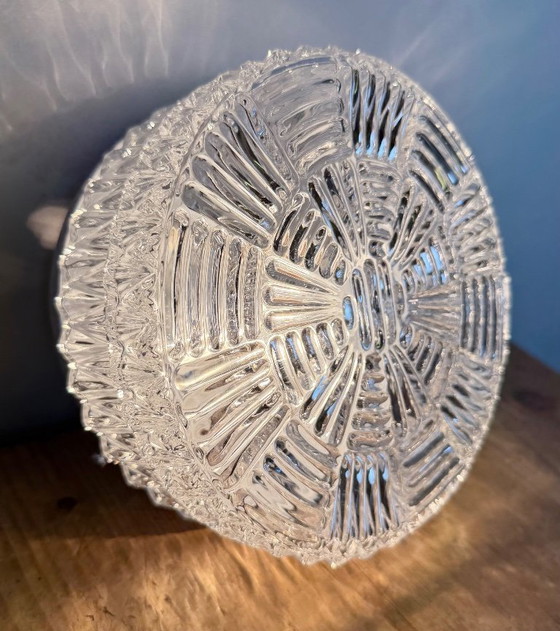 Vintage glazen wand- of plafondlamp uit de jaren 70. – Wandlampen, Metal, Glass (photo 12 of 16)