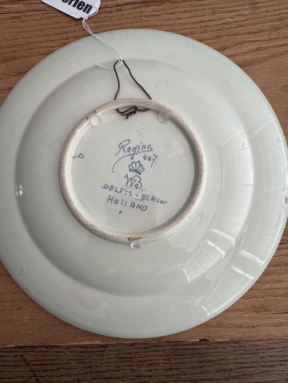 Image 1 of Piatto da parete blu Delft di Regina