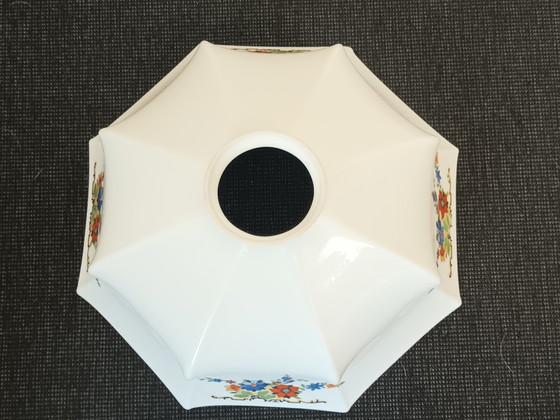 Paralume bianco opalino con fiori – Lampade a sospensione, Glass (photo 3 of 5)