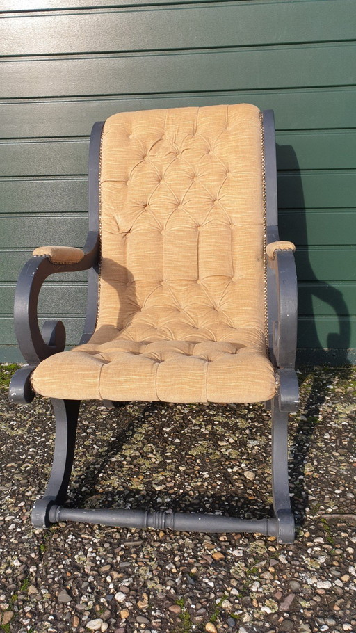 Chesterfield fauteuil krijtverf
