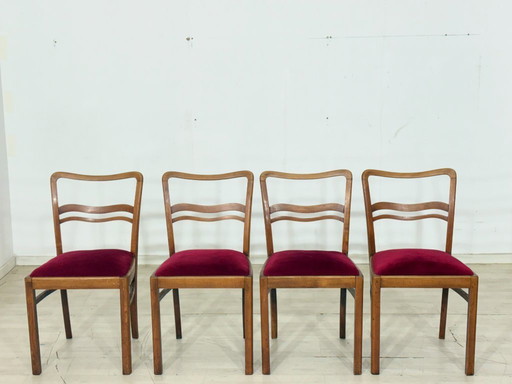Ensemble de 4 chaises Art Nouveau / chaises de salle à manger – vers 1920