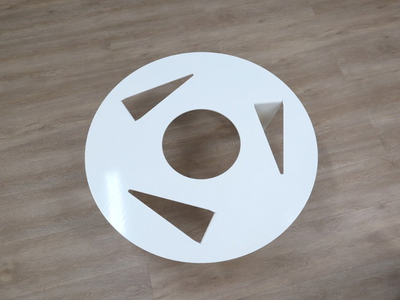 Image 1 of Ulyssimo minimal round coffee table by U. Müller Reisser 1990s